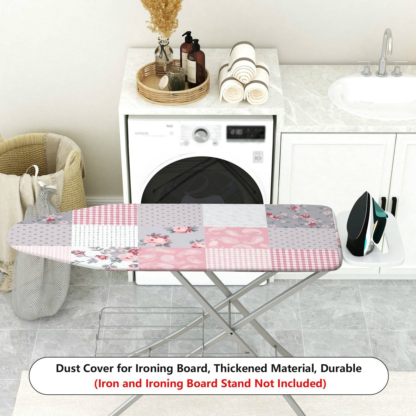 1-Piece Floral Patchwork Retro Romantic  Ironing Board Cover, Universal Size, Without Board
