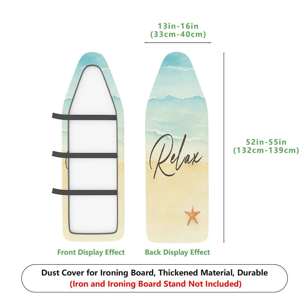 1-Piece Beach Relax Starfish  Ironing Board Cover, Universal Size, Without Board