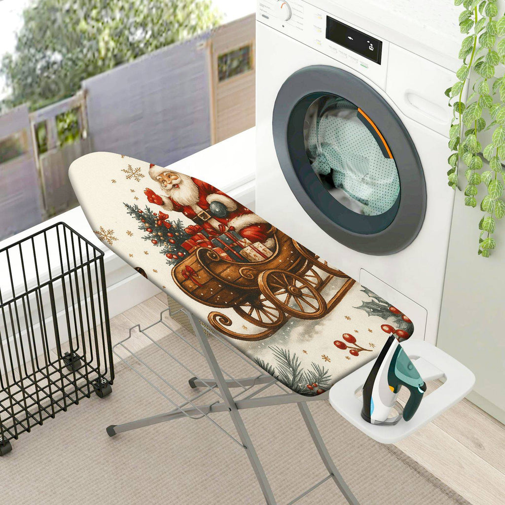 1-Piece Christmas Santa Sleigh  Ironing Board Cover, Universal Size, Without Board