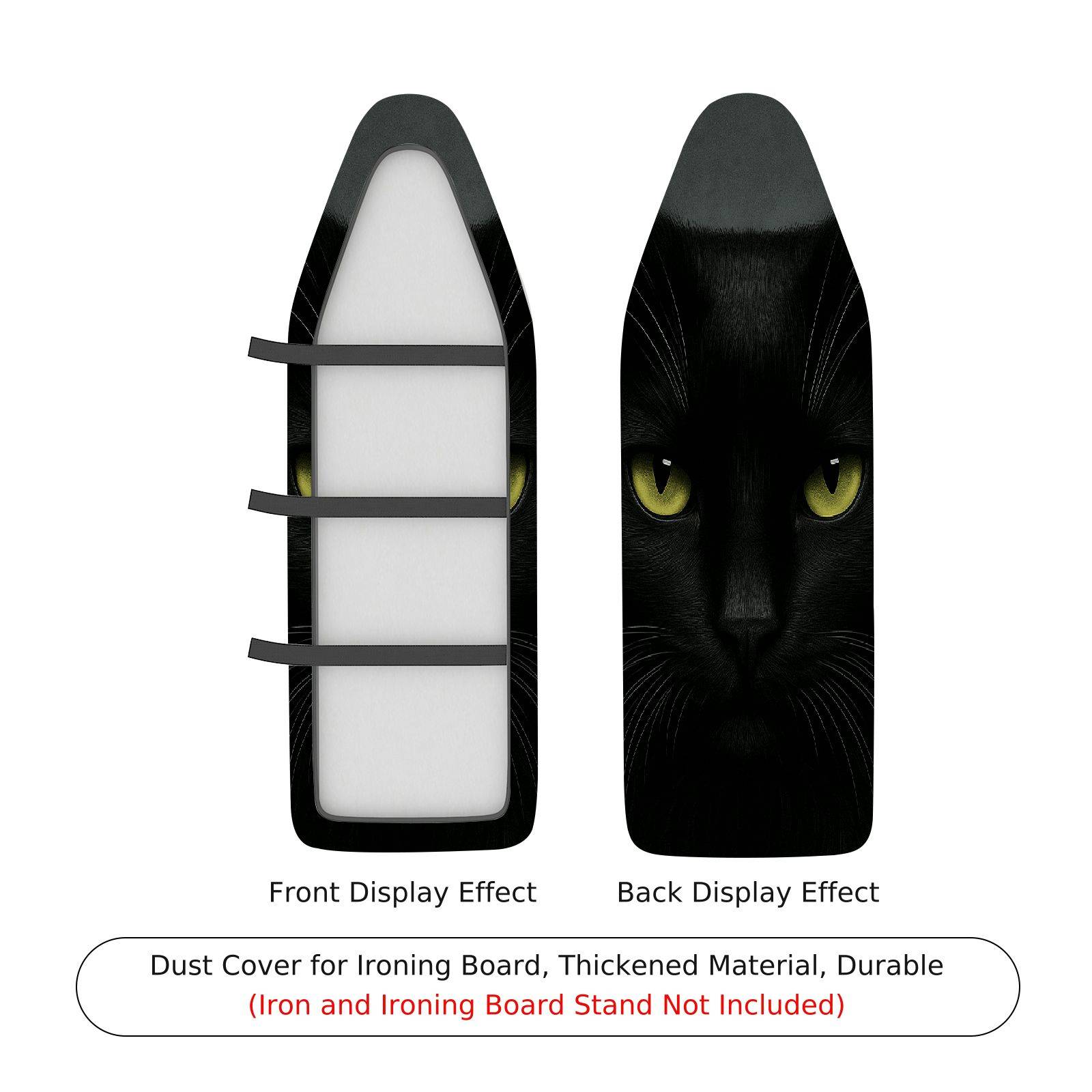 1-Piece Black Cat Eyes Halloween Animal  Ironing Board Cover, Universal Size, Without Board