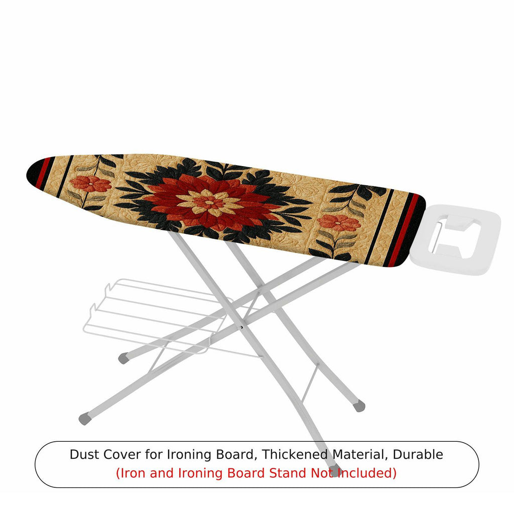 1-Piece Retro Floral Classic  Ironing Board Cover, Universal Size, Without Board