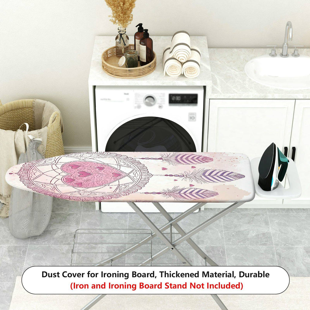 1-Piece Dreamcatcher Heart Feather  Ironing Board Cover, Universal Size, Without Board