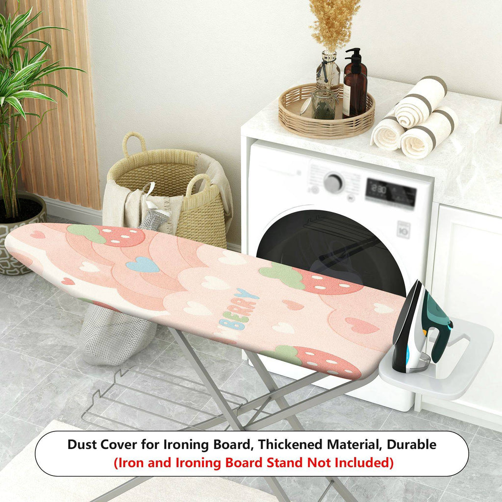 1-Piece Strawberry Heart Pink  Ironing Board Cover, Universal Size, Without Board