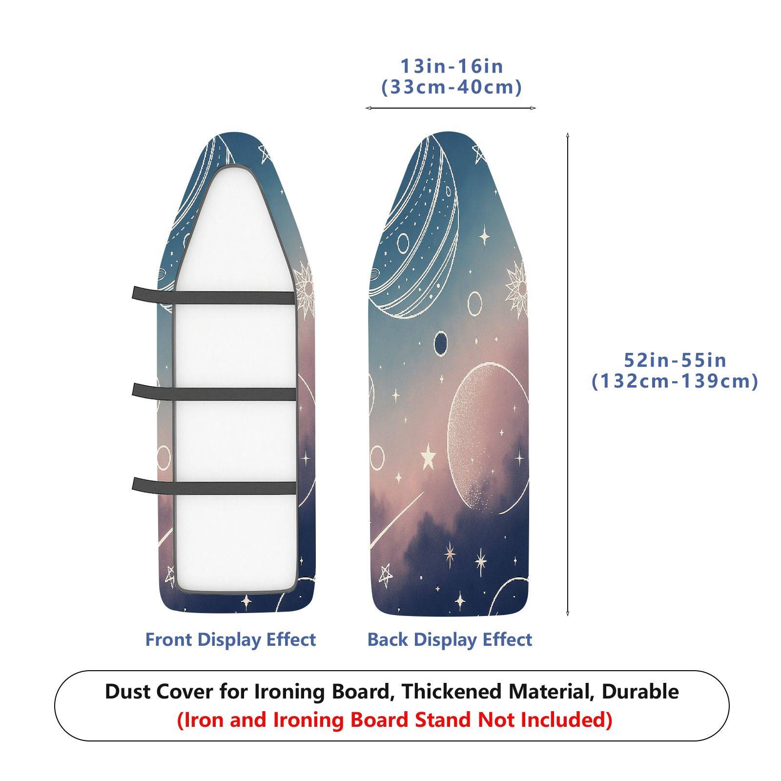 1-Piece Galaxy Planet Star  Ironing Board Cover, Universal Size, Without Board