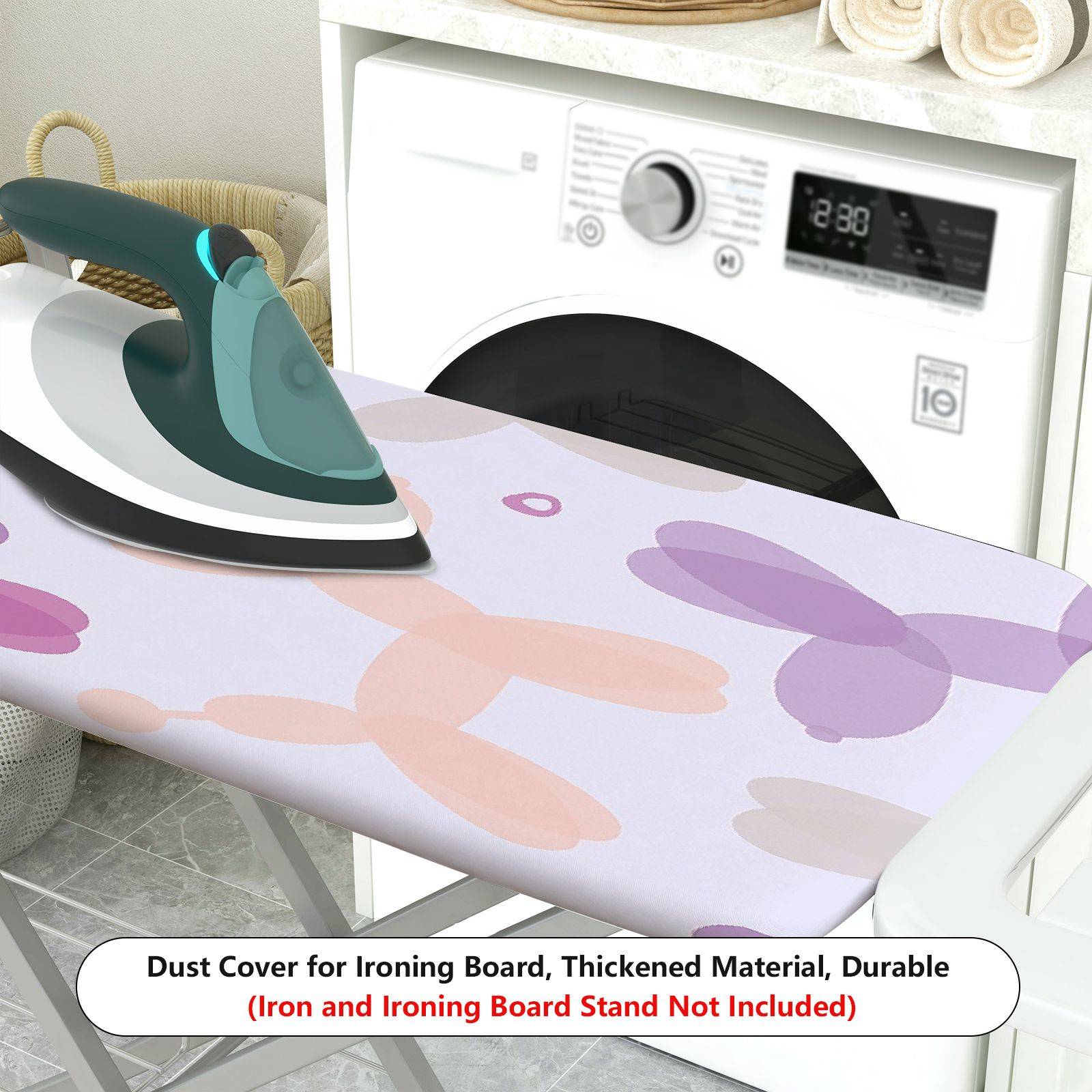 1-Piece Dog Balloon Pattern Pastel Colors Artistic  Ironing Board Cover, Universal Size, Without Board