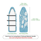 1-Piece Starfish Conch Turtle  Ironing Board Cover, Universal Size, Without Board
