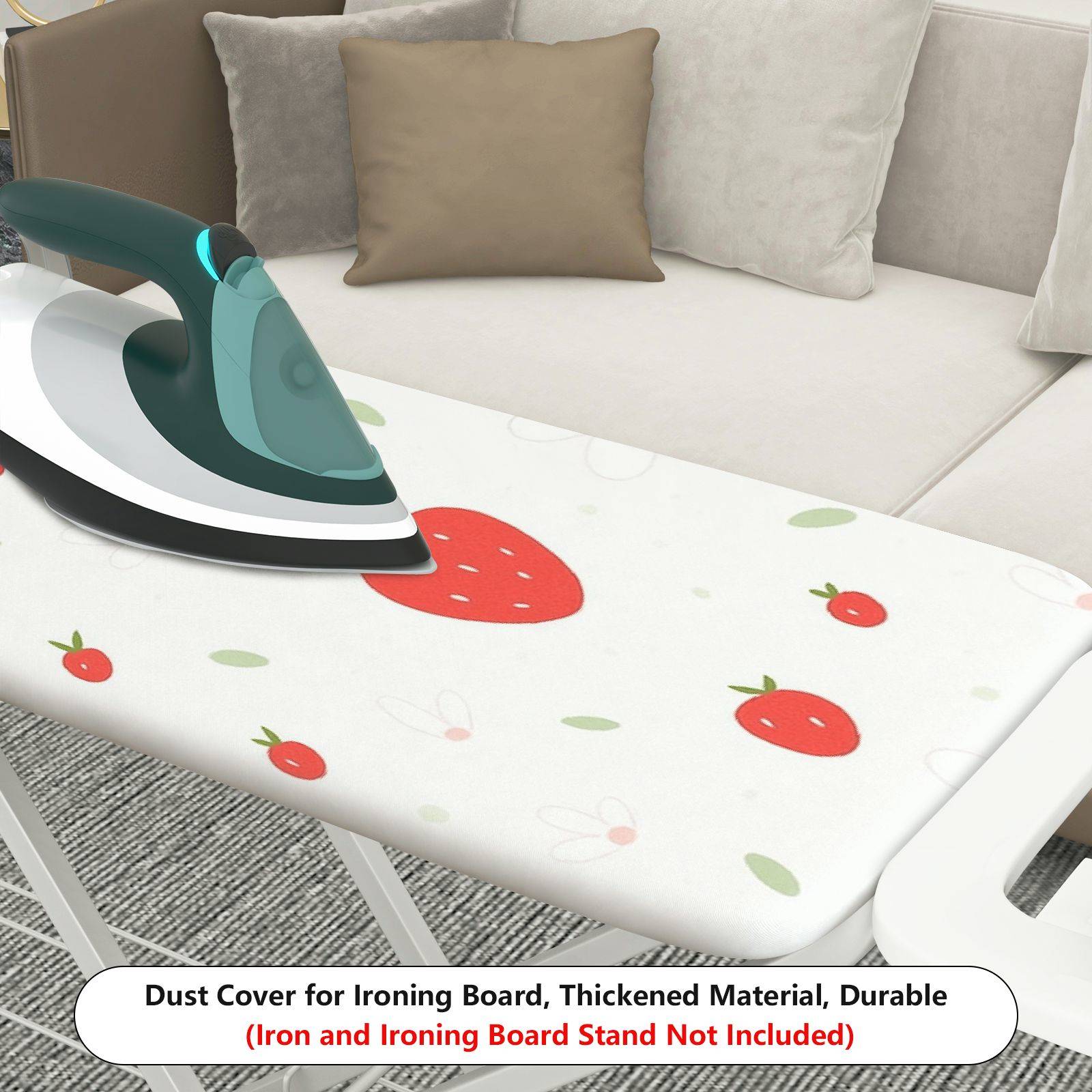 1-Piece Strawberry Floral Fresh  Ironing Board Cover, Universal Size, Without Board