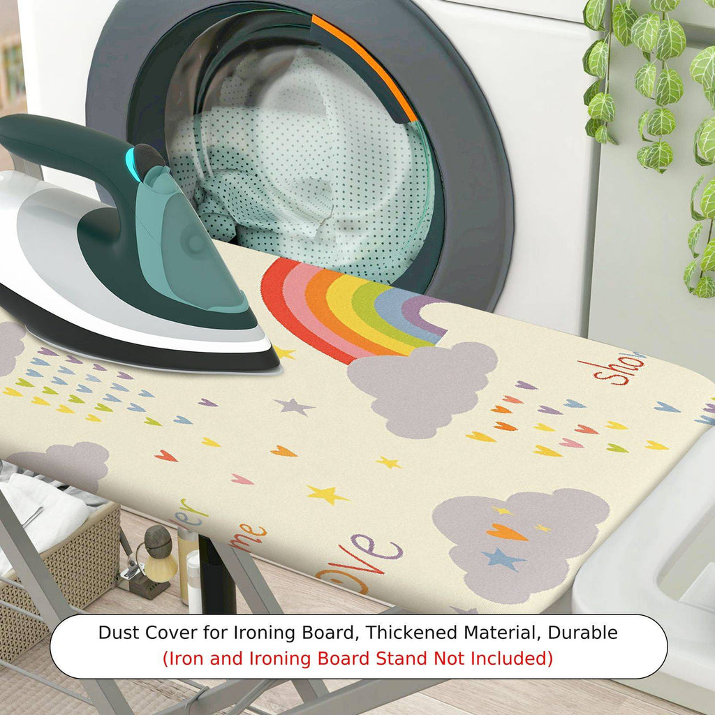 1-Piece Rainbow Cloud Star  Ironing Board Cover, Universal Size, Without Board