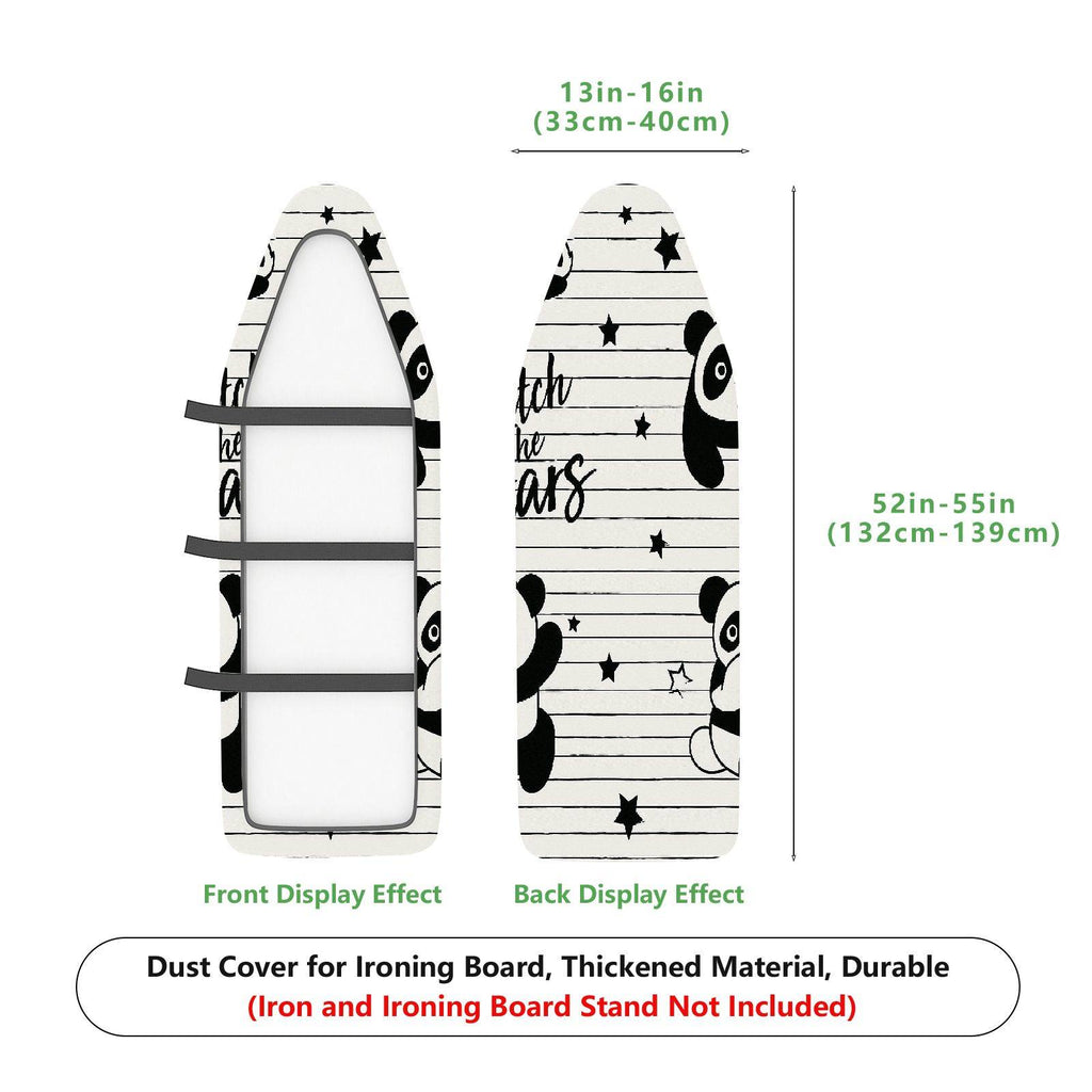 1-Piece Panda Stripes Stars  Ironing Board Cover, Universal Size, Without Board