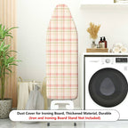 1-Piece Plaid Checkered Retro  Ironing Board Cover, Universal Size, Without Board