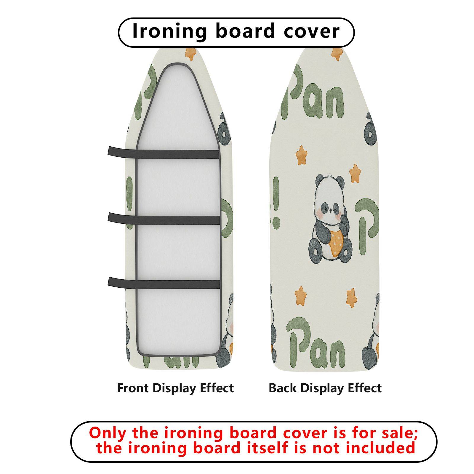 1-Piece Panda Star  Ironing Board Cover, Universal Size, Without Board