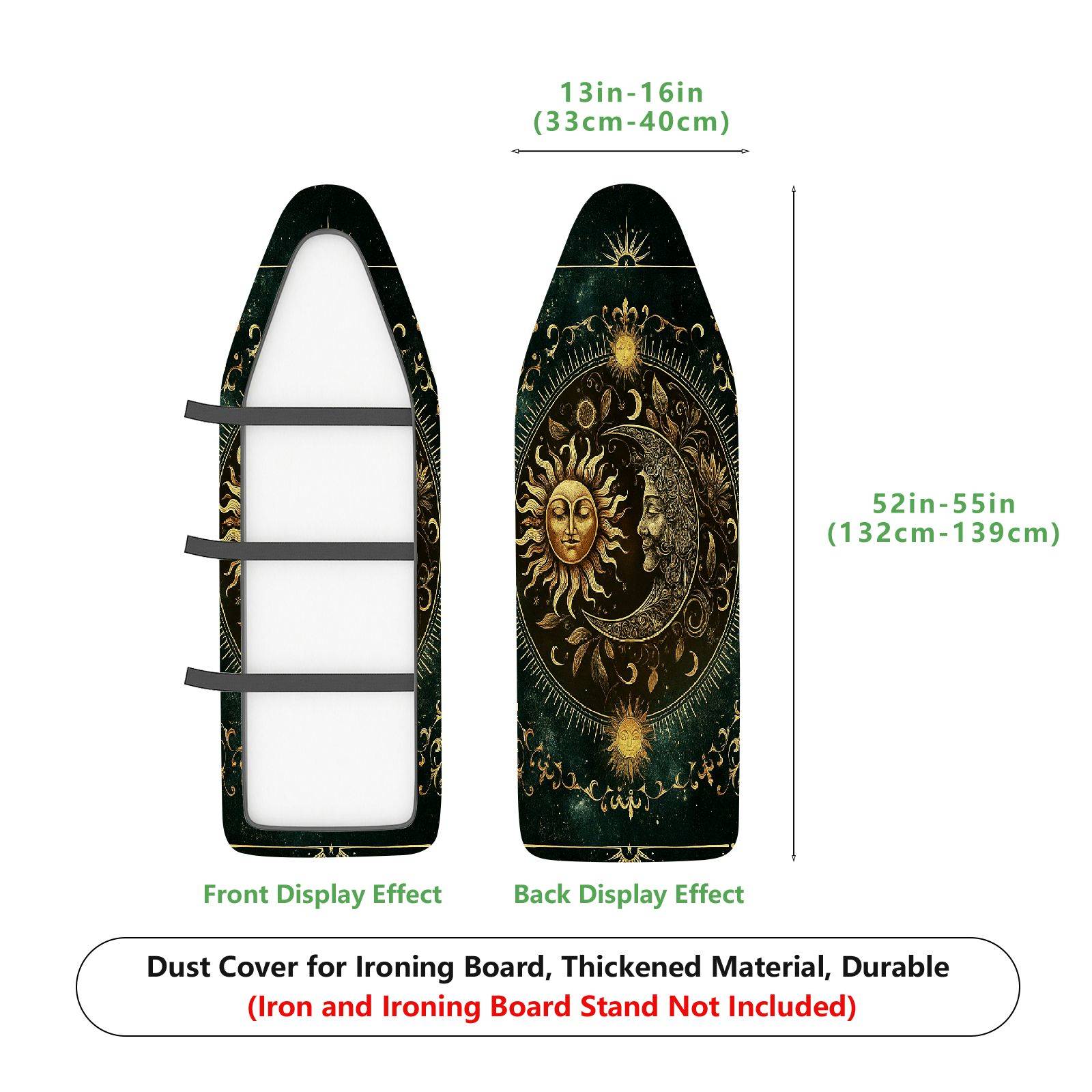 1-Piece Sun Moon Stars  Ironing Board Cover, Universal Size, Without Board