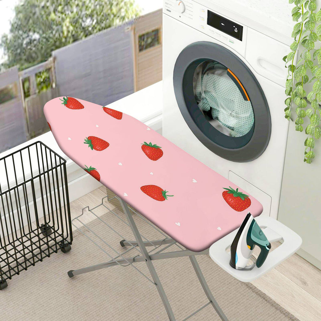 1-Piece Strawberry Pink Cute  Ironing Board Cover, Universal Size, Without Board