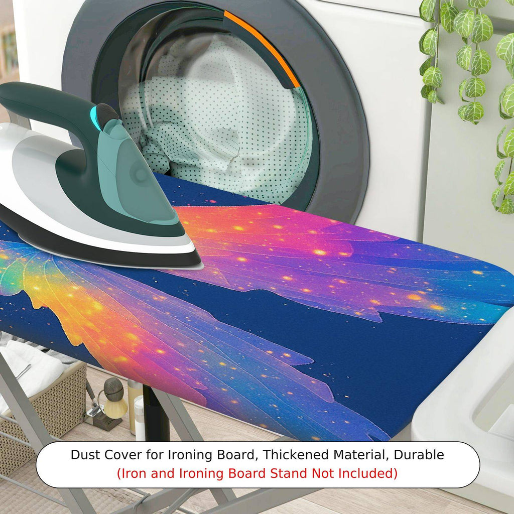 1-Piece Colorful Dragonfly Starry Sky Fantasy  Ironing Board Cover, Universal Size, Without Board