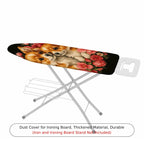 1-Piece Dog Floral Art  Ironing Board Cover, Universal Size, Without Board