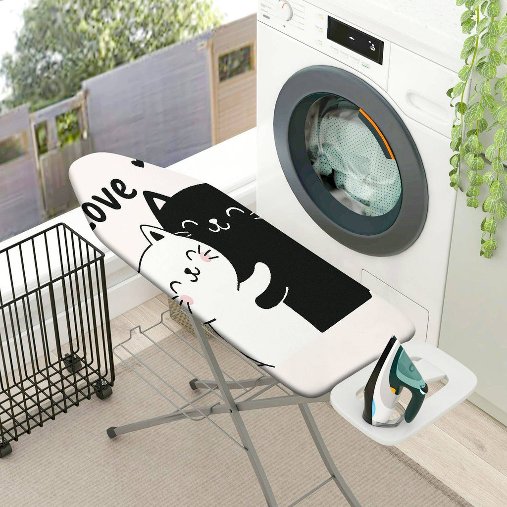 1-Piece Cute Cat Love  Ironing Board Cover, Universal Size, Without Board