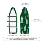1-Piece Christmas Trees Green Stars  Ironing Board Cover, Universal Size, Without Board