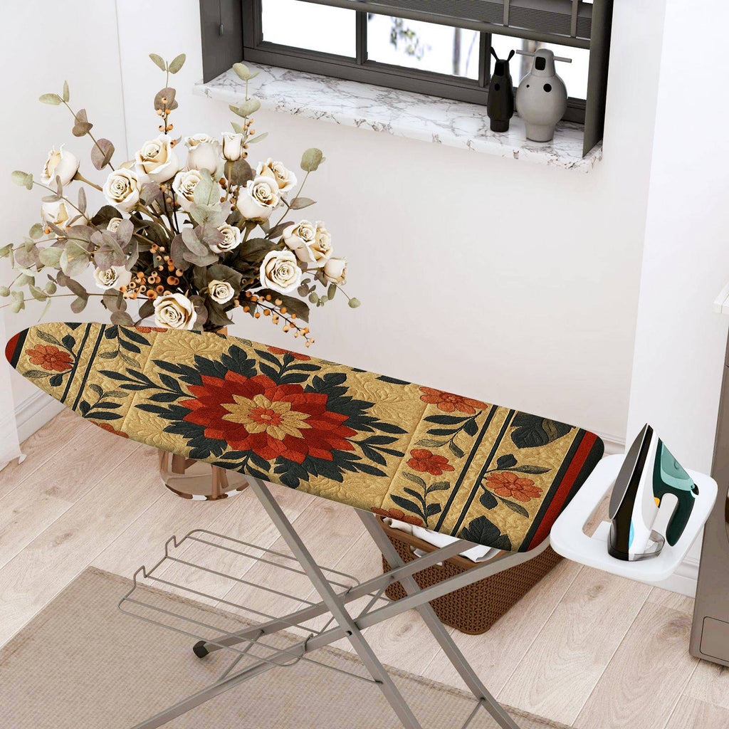 1-Piece Floral Retro Geometric  Ironing Board Cover, Universal Size, Without Board