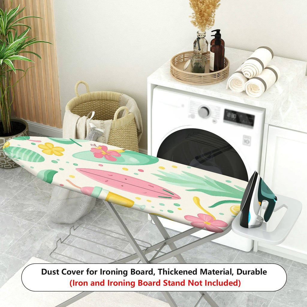 1-Piece Tropical Floral Surf  Ironing Board Cover, Universal Size, Without Board