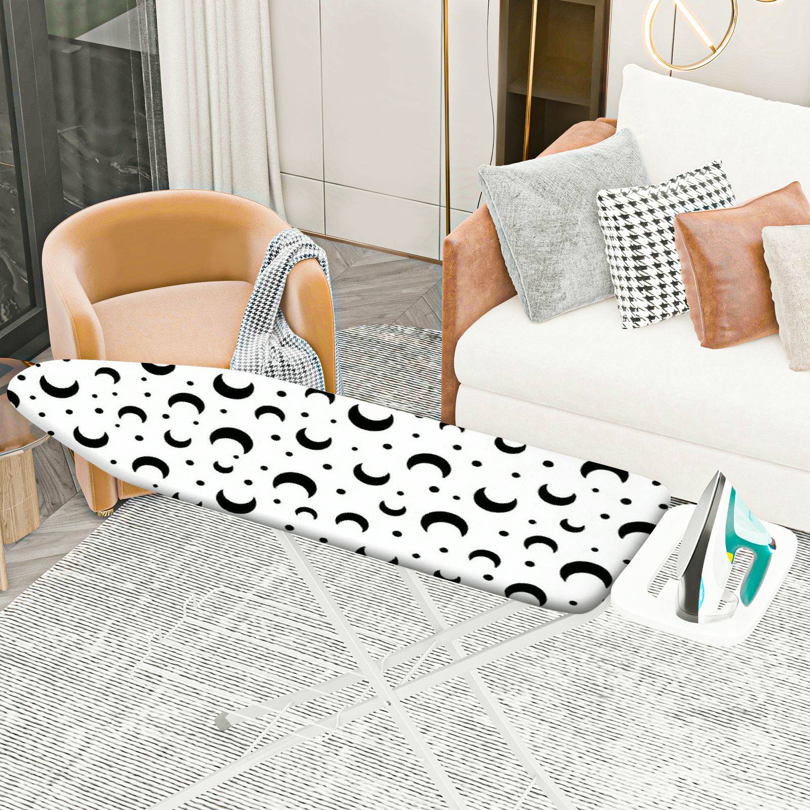 1-Piece Moon Star Celestial  Ironing Board Cover, Universal Size, Without Board
