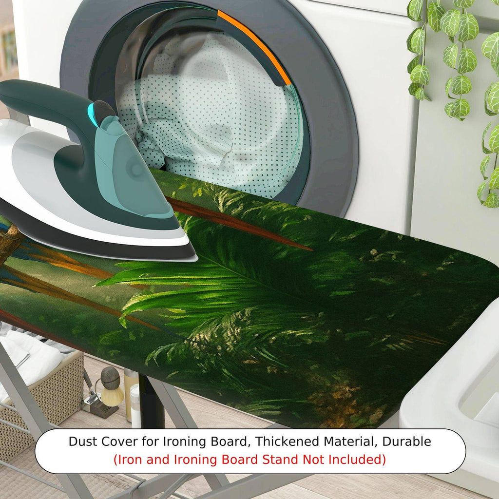 1-Piece Parrot Tropical Jungle  Ironing Board Cover, Universal Size, Without Board