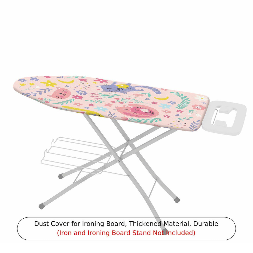 1-Piece Floral Cat  Ironing Board Cover, Universal Size, Without Board