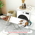 1-Piece Christmas Santa Reindeer Sleigh  Ironing Board Cover, Universal Size, Without Board
