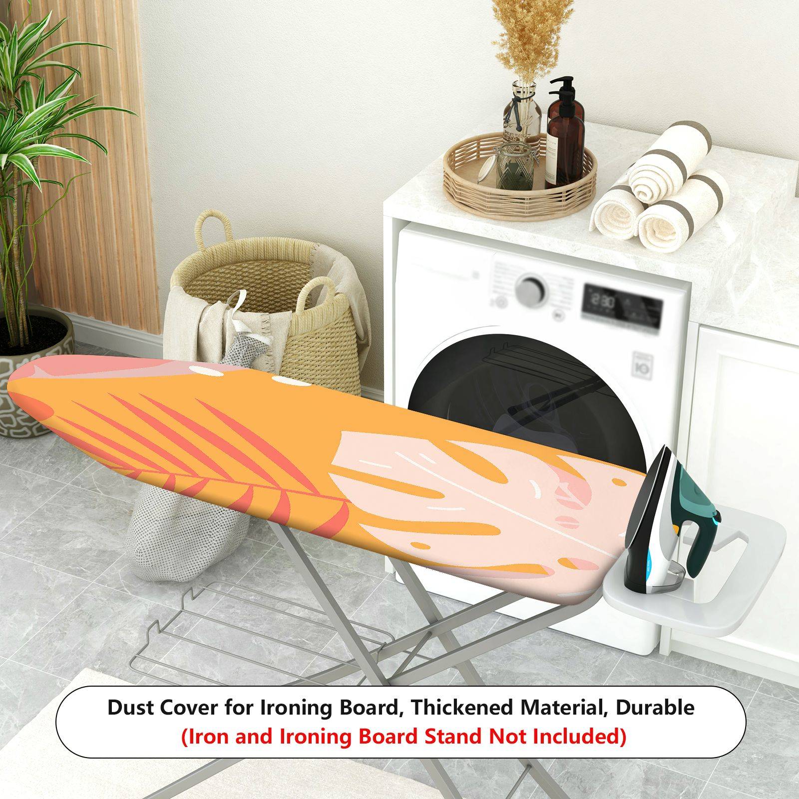 1-Piece Tropical Leaf Abstract Art Ironing  Ironing Board Cover, Universal Size, Without Board