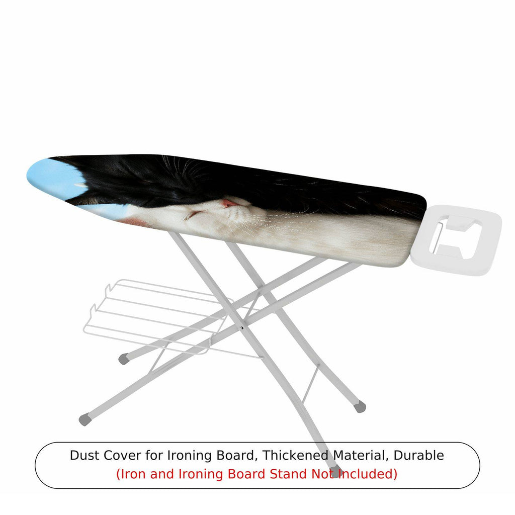 1-Piece Cat Black White Sleeping  Ironing Board Cover, Universal Size, Without Board