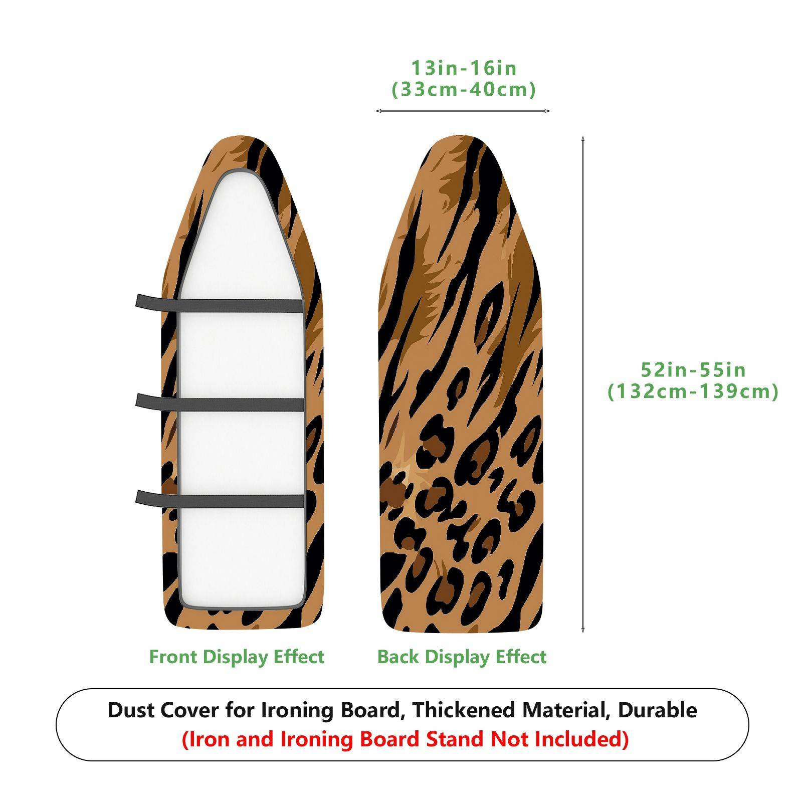1-Piece Leopard Print Animal Pattern Decorative  Ironing Board Cover, Universal Size, Without Board