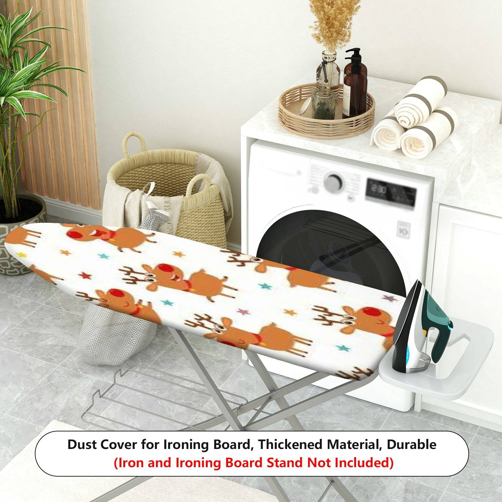 1-Piece Reindeer Festive Star  Ironing Board Cover, Universal Size, Without Board