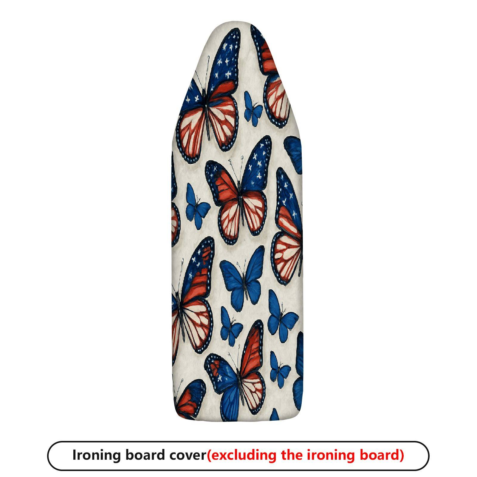 1-Piece Butterfly Stars Pattern Blue Red  Ironing Board Cover, Universal Size, Without Board