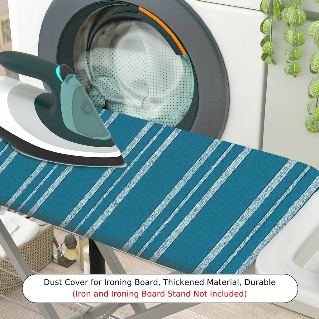 1-Piece Striped Blue Pattern  Ironing Board Cover, Universal Size, Without Board