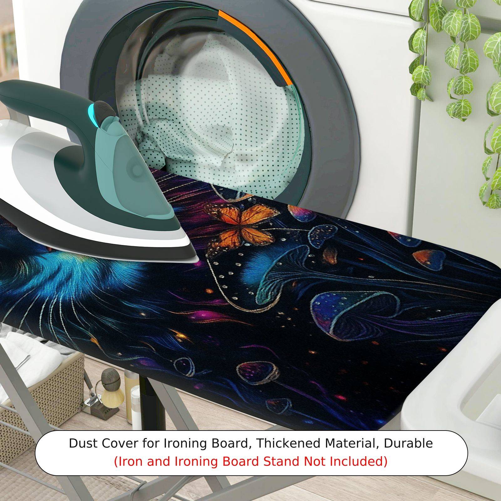 1-Piece Galaxy Cat Space  Ironing Board Cover, Universal Size, Without Board