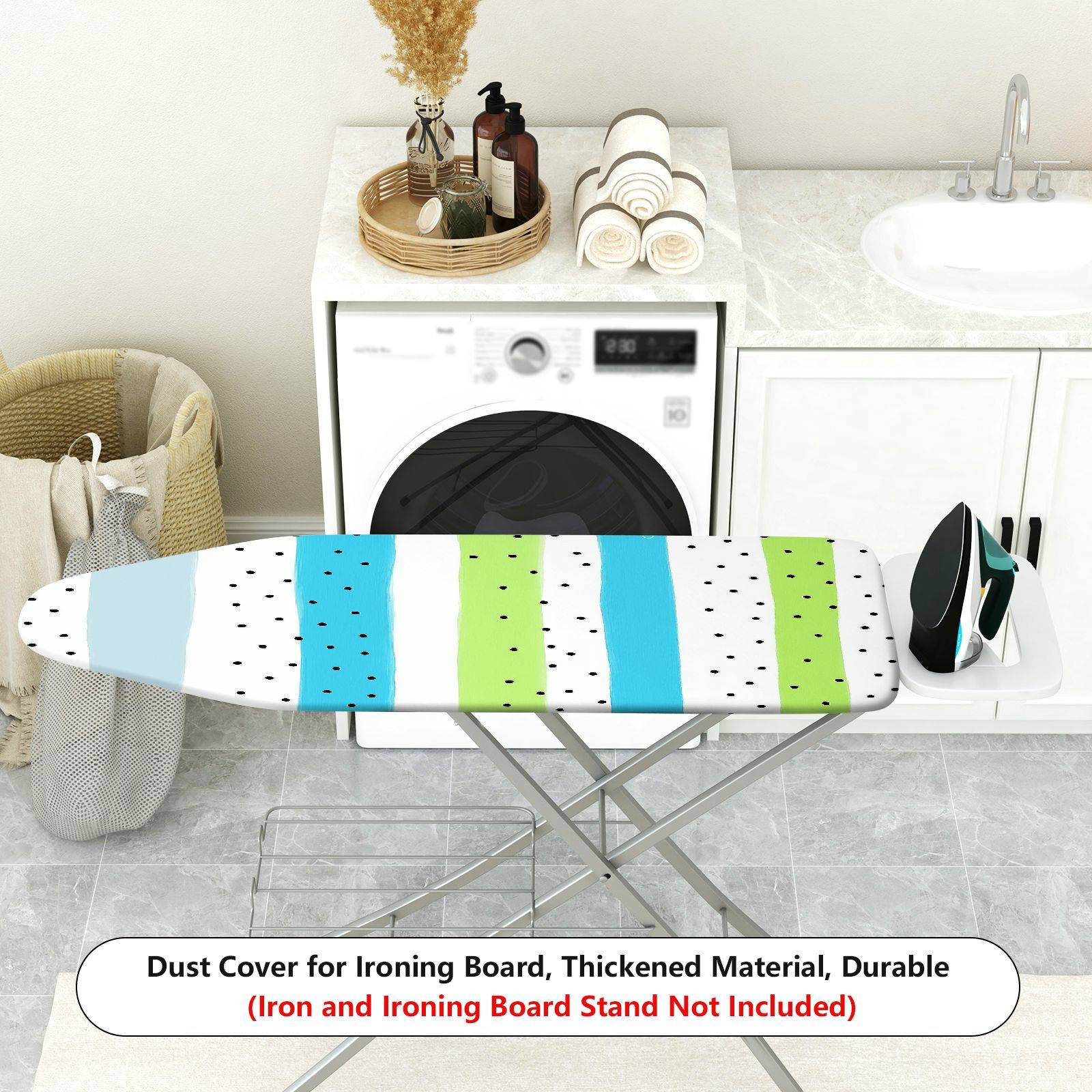 1-Piece Striped Dotted Colorful  Ironing Board Cover, Universal Size, Without Board
