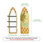 1-Piece Tropical Vintage Floral  Ironing Board Cover, Universal Size, Without Board