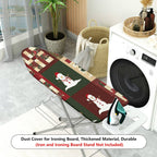 1-Piece Snowman Christmas Patchwork  Ironing Board Cover, Universal Size, Without Board