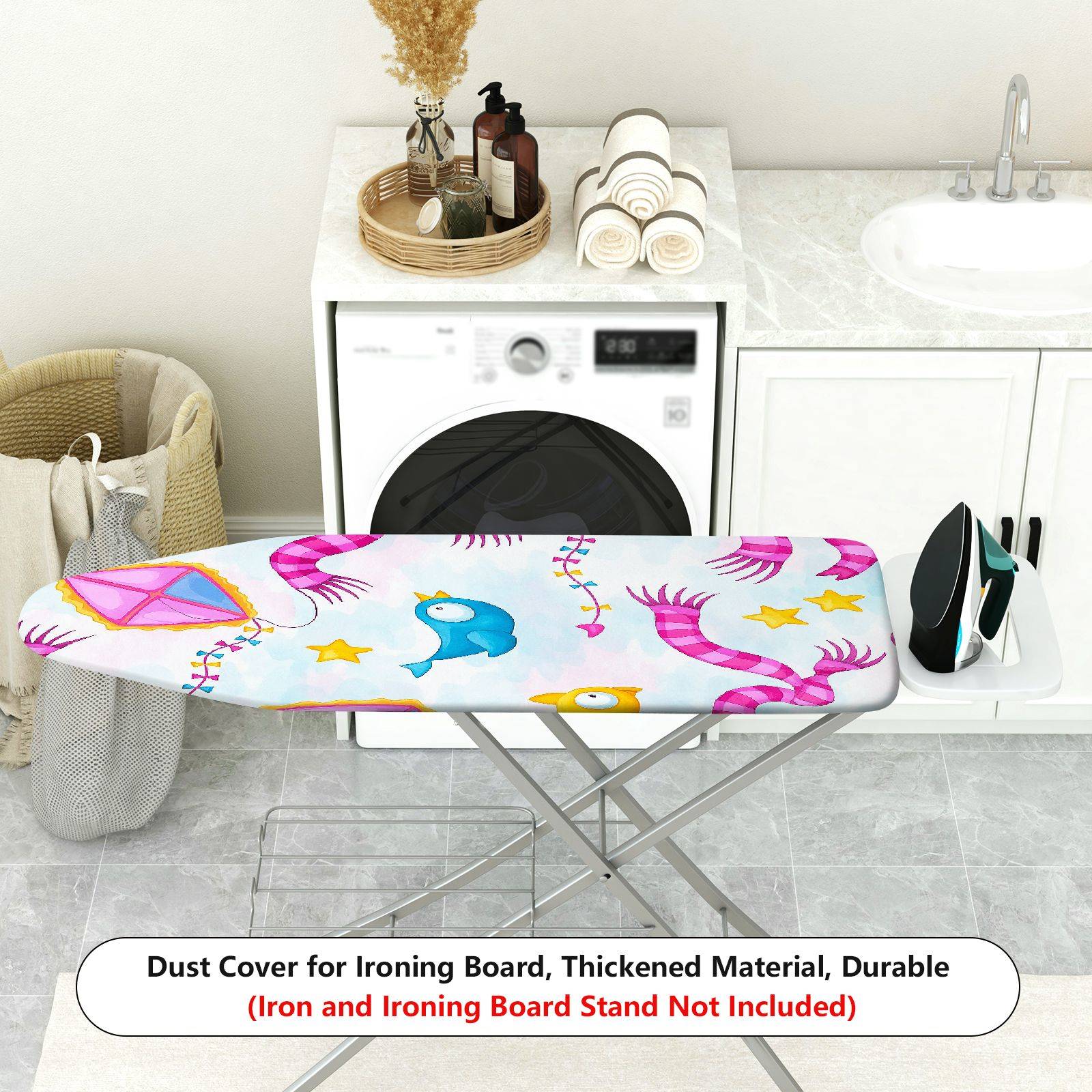 1-Piece Bird Kite Star  Ironing Board Cover, Universal Size, Without Board