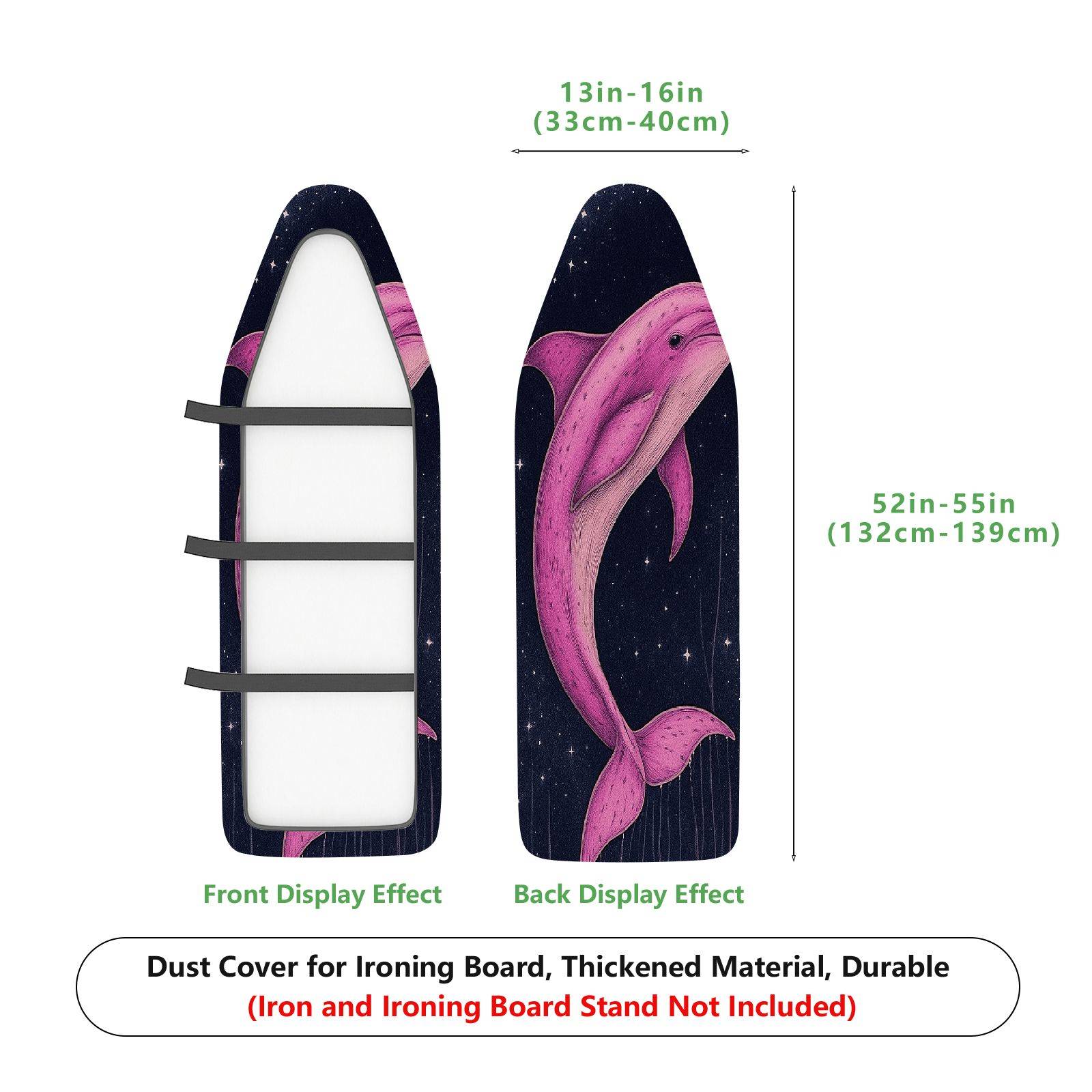 1-Piece Galaxy Whale Starry  Ironing Board Cover, Universal Size, Without Board