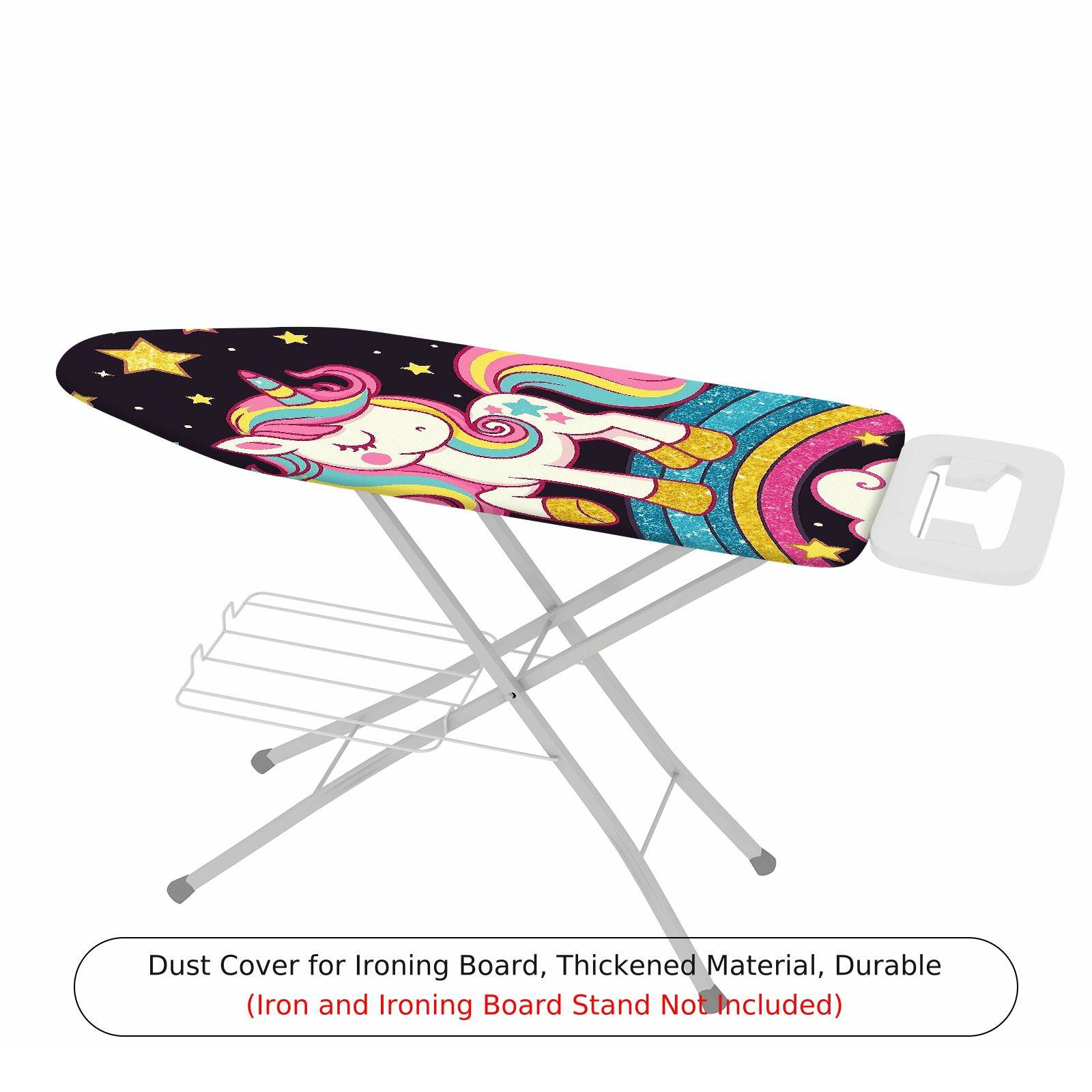 1-Piece Unicorn Rainbow Star  Ironing Board Cover, Universal Size, Without Board