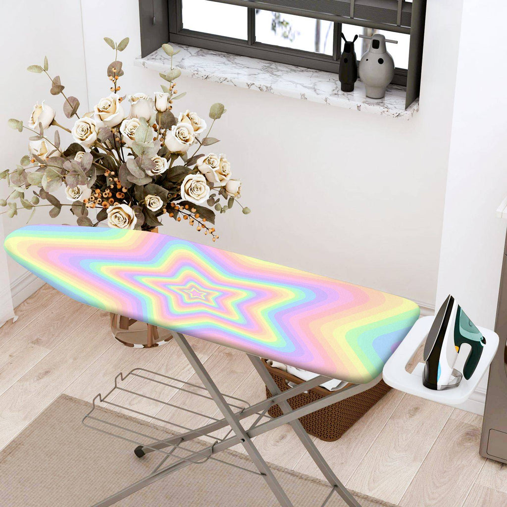 1-Piece Rainbow Star Pastel  Ironing Board Cover, Universal Size, Without Board