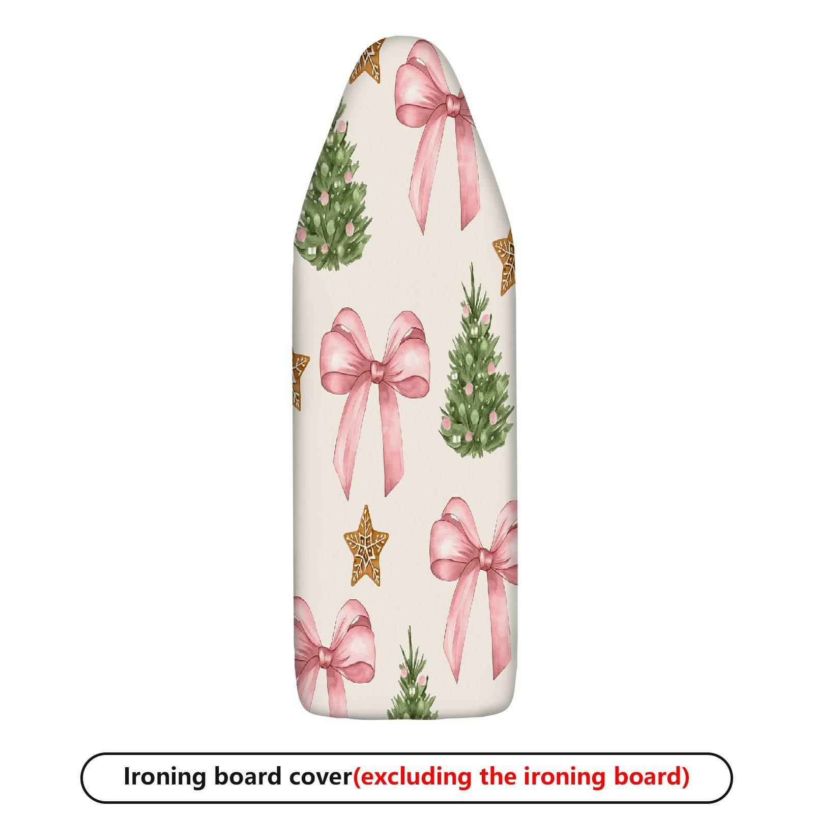 1-Piece Christmas Bow Tree Star  Ironing Board Cover, Universal Size, Without Board