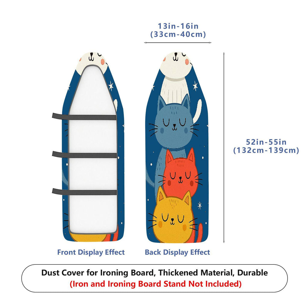 1-Piece Cat Starry Night  Ironing Board Cover, Universal Size, Without Board