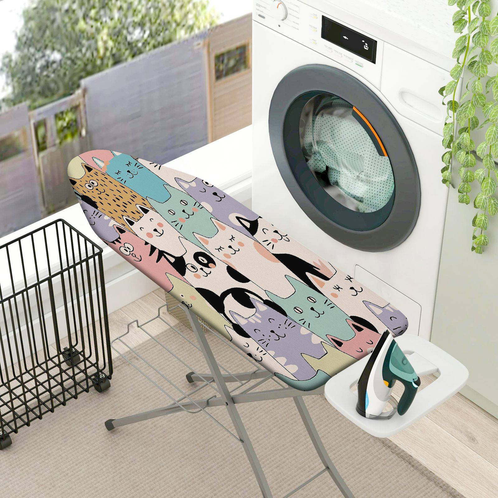 1-Piece Animal Pastel  Ironing Board Cover, Universal Size, Without Board
