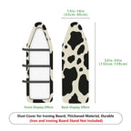 1-Piece Cow Print Animal Pattern Black and White  Ironing Board Cover, Universal Size, Without Board