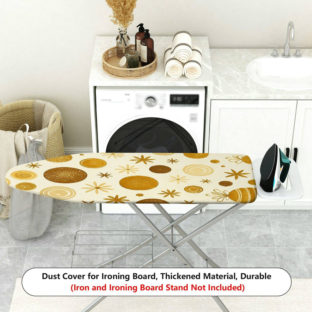 1-Piece Golden Star Polka Dot Artistic  Ironing Board Cover, Universal Size, Without Board