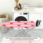 1-Piece Strawberry Pink Stripe Sweet  Ironing Board Cover, Universal Size, Without Board