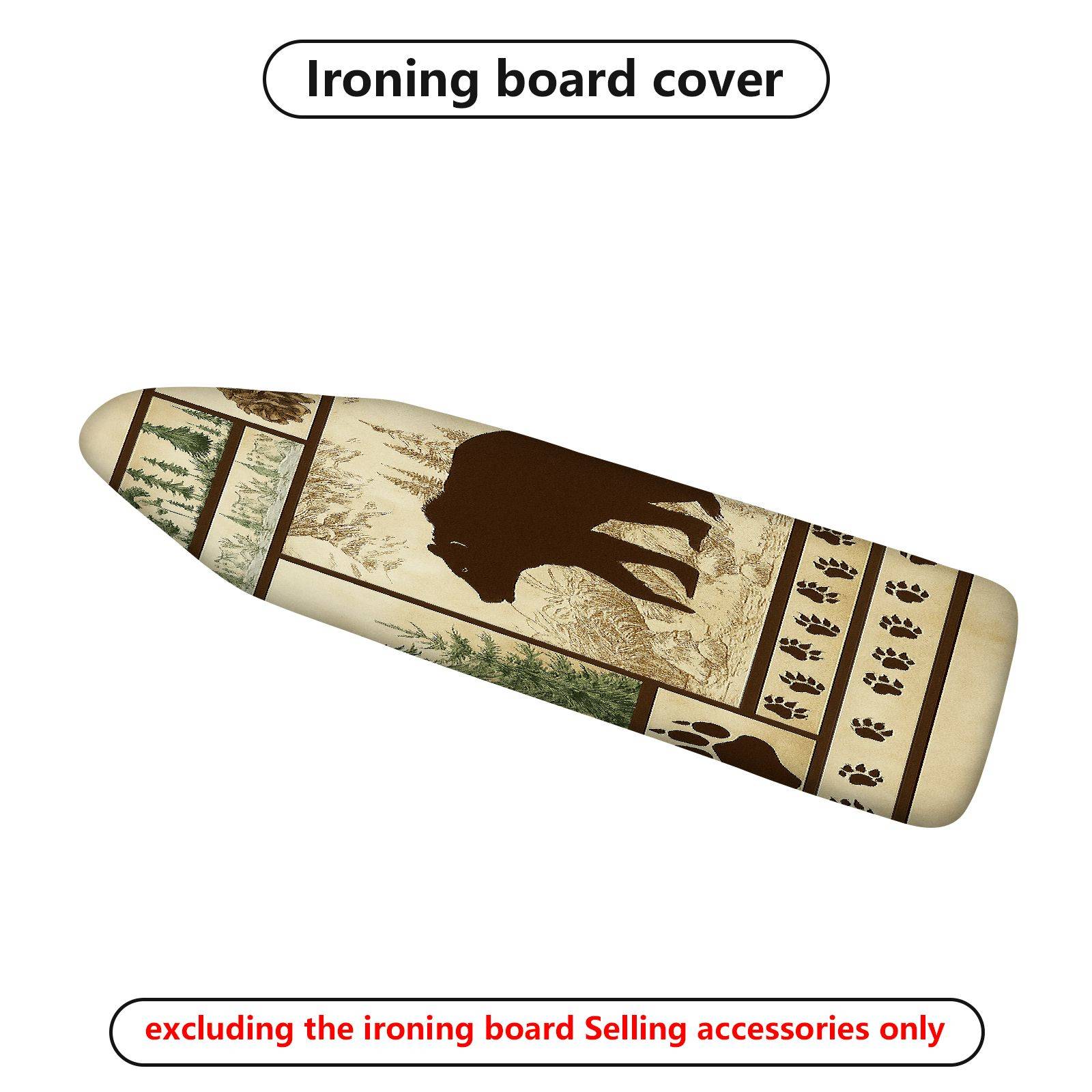 1-Piece Buffalo Woodland Animal Print  Ironing Board Cover, Universal Size, Without Board