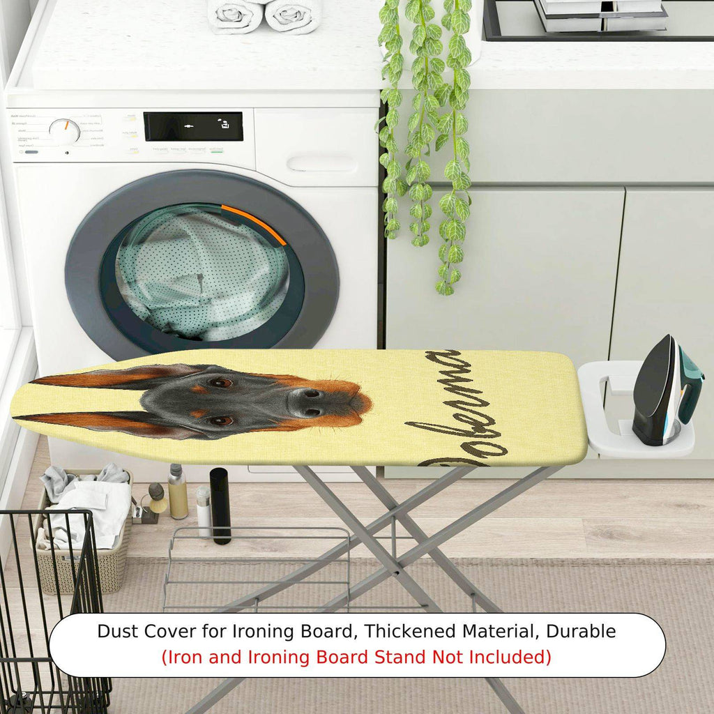 1-Piece Doberman Pet Animal Art  Ironing Board Cover, Universal Size, Without Board