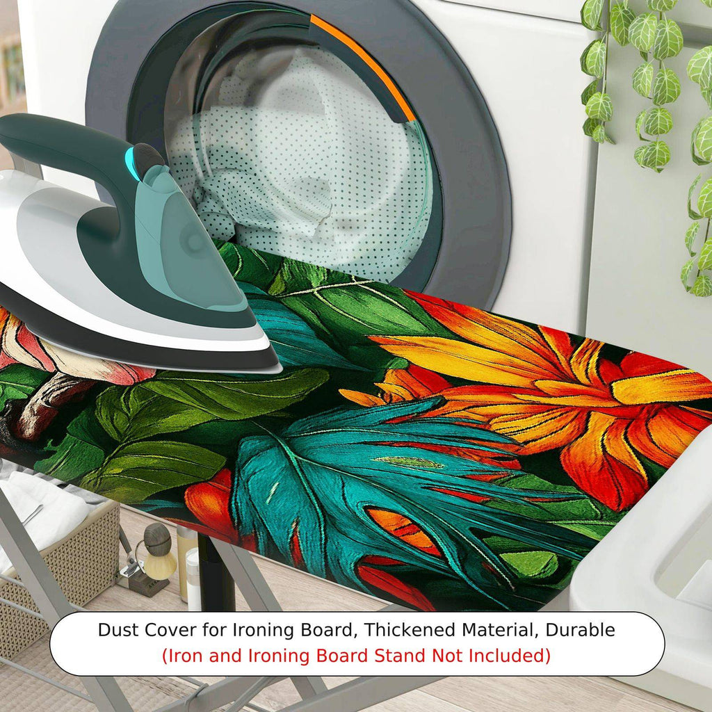 1-Piece Tropical Parrot Flower  Ironing Board Cover, Universal Size, Without Board